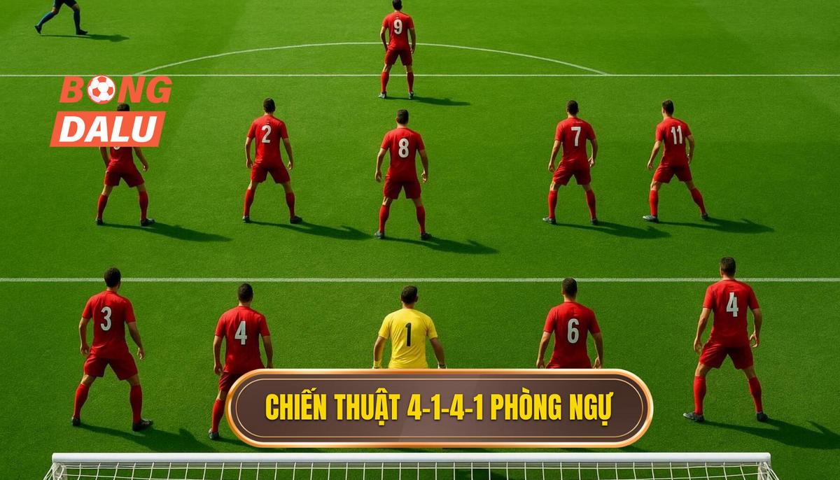 Sơ Lược Về Chiến thuật bóng đá 4-1-4-1 Phòng Ngự