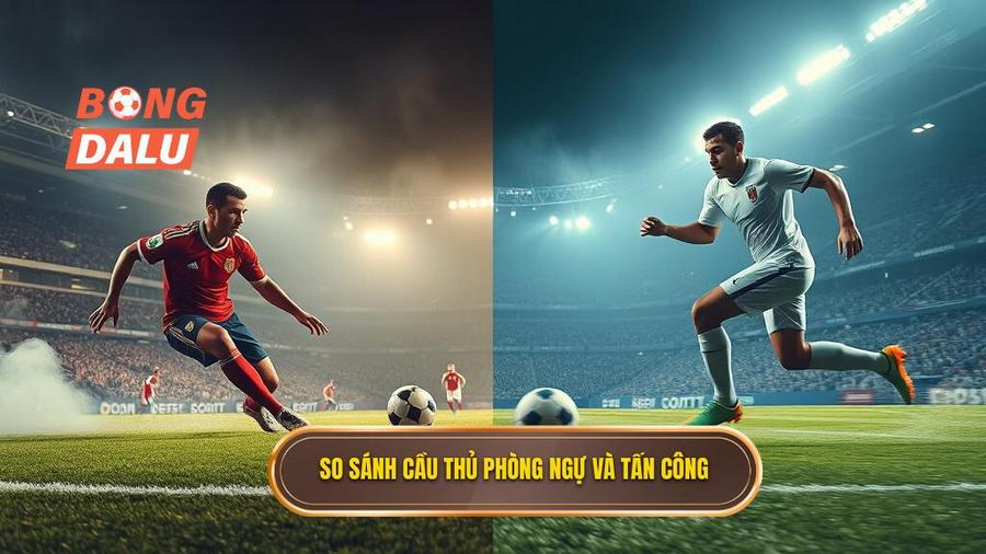 3. So sánh cầu thủ phòng ngự và tấn công